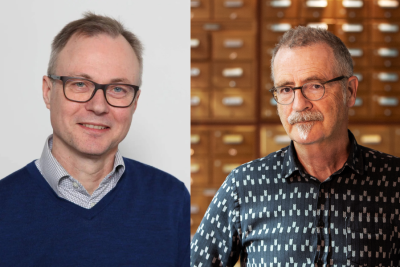 Lars Trap-Jensen, seniorredaktør ved DSL, og Adrian Hughes, journalist