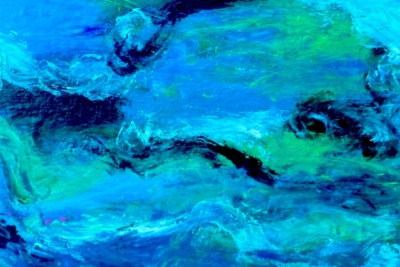 submerged. feminism. water. green. blue. ripples. waves