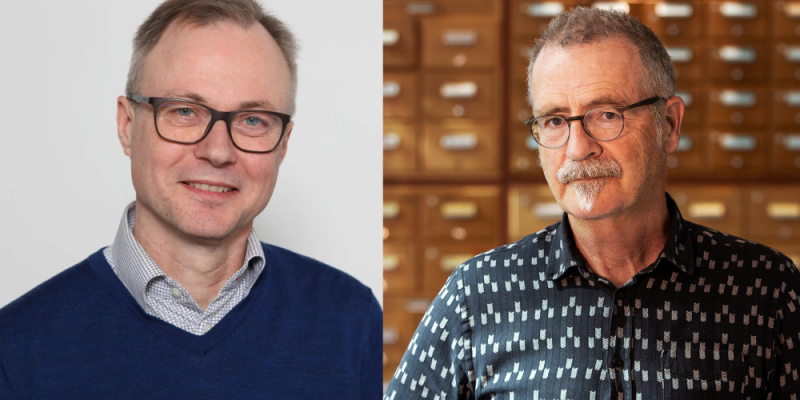 Lars Trap-Jensen, seniorredaktør ved DSL, og Adrian Hughes, journalist