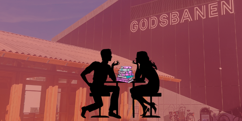 Illustration af to mennesker på date