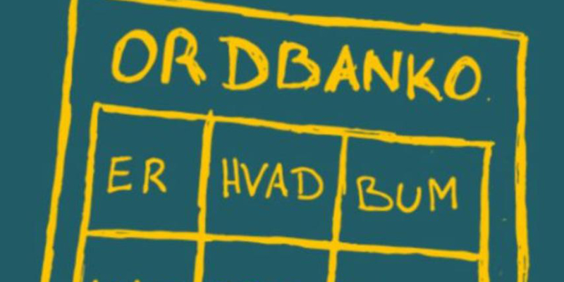 Bankoplade med ord