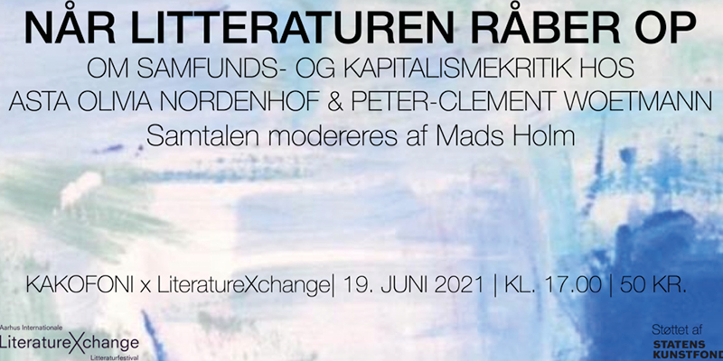 Abstrakt maleri med tekst