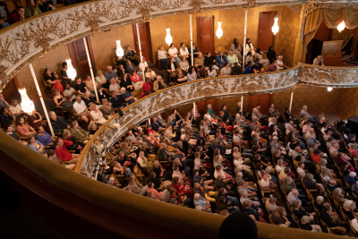 Billede fra Aarhus Teater, forfattermøde med Abdulrazak Gurnah